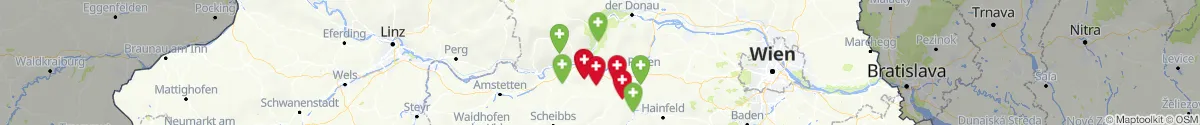 Kartenansicht für Apotheken-Notdienste in der Nähe von Haunoldstein (Sankt Pölten (Land), Niederösterreich)